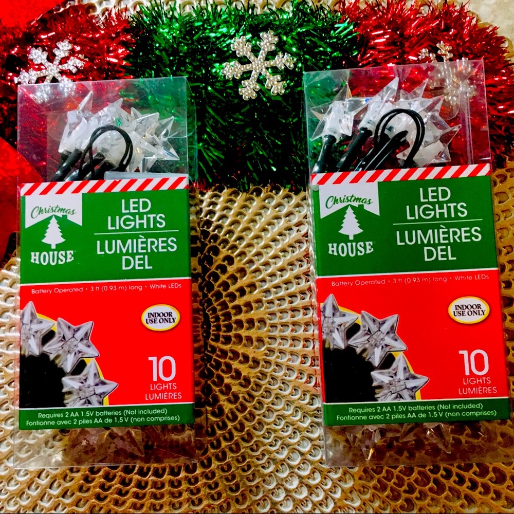🆕 LED Christmas Star Shaped String Lights